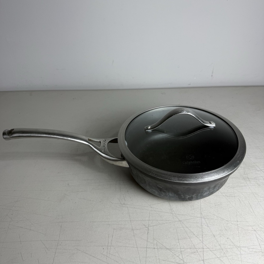 Calphalon Non-Stick Saute Pan 2.5QT Black/Silver with Lid Model 8782-2.5QT